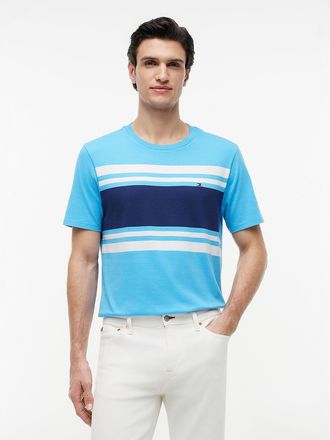 Tommy Hilfiger Mens Block Stripe T-Shirt - Blue - XXXL