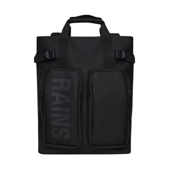 Rains Texel Tote Backpack - unisex - Tassen - Zwart - Maat: ONE Size Zijde