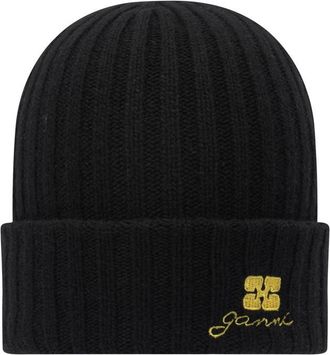 Ganni Wool Blend Beanie