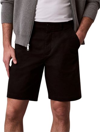 Calvin Klein Mens Classic Cotton Knee Length Chino Shorts, Black (Black), 40W