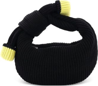 Bottega Veneta BV Jodie gebreide wollen kleine tas - Zwart