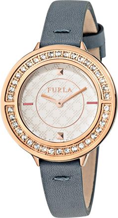 Furla Womens R4251109507 Club 26Mm 2H Rose Dial Rg+ Br.. - Grey - One Size