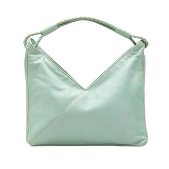 Bottega Veneta Pre-owned Shoulder Bags, female, Green, Size: ONE SIZE Pre-owned Nappa Leather Shoulder Bag