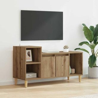 vidaXL vidaXL Mobile TV Rovere artigianale 100 x 35 x 55 cm Legno multistrato