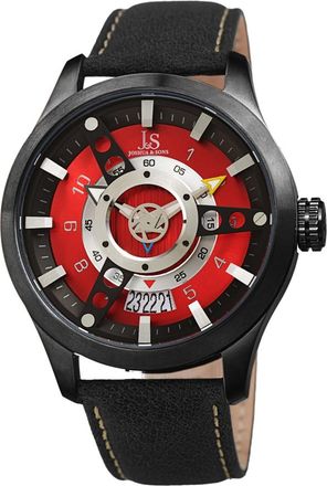 Joshua & Sons Quartz Red Dial Ladies Watch JX150BKRD