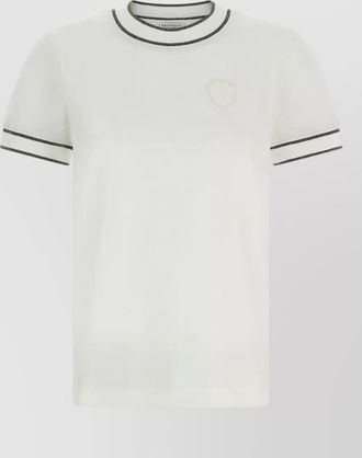 Brunello Cucinelli ribbed trim cotton crew neck t-shirt