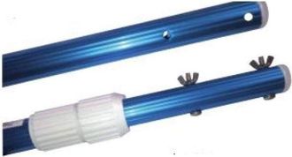 No Brand No Brand - Mango Telesc&oacute;pico Para Piscinas, Aluminio 2,4 A 4,8 Metros, Fijaci&oacute;n Clip