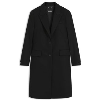 BOSS Single-breasted formal wool coat
