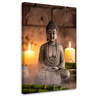 Feeby Impresi&oacute;n De Imagen, Buda Meditando Piedras Zen Spa, 70x100