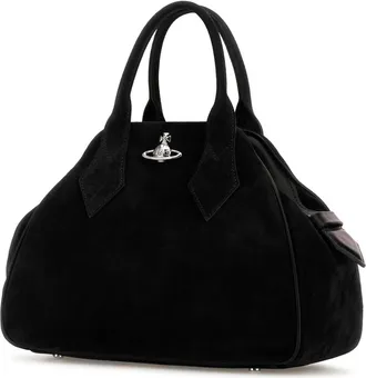 Vivienne Westwood Womens Black Suede Medium Yasmine Handbag Borse A Mano Bag