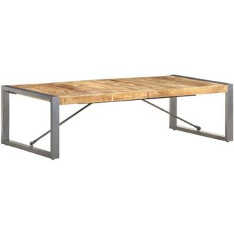 vidaXL Vidaxl - Mesa De Centro Madera De Mango Rugosa 140x70x40 Cm