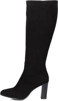 Notre-V Schoenen, Dames, Zwart, 43 EU, Wol, Zwarte hoge laarzen met puntige neus