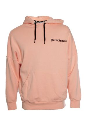 Palm Angels Oversized logo flocked fleece hoodie