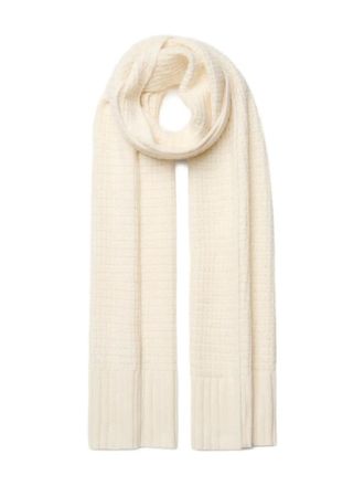 Fabiana Filippi waffle-knit scarf - women - Virgin Wool/Silk/Cashmere/Alpaca/Polyester - One Size - White