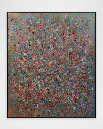 John-Richard Flickering Hues Framed Original Painting by Teng Fei