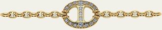 Hoorsenbuhs 18k Yellow Gold Chain Bracelet with White Diamond Station
