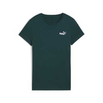 Puma T-Shirt PUMA ESS SMALL NO. 1 LOGO TEE (S), Damen, Gr. S, gr&uuml;n terrain, Jersey, Obermaterial: 100% Baumwolle, unifarben, regular fit normal, Rundhals, 