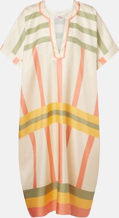 Eres Ice striped silk twil kaftan