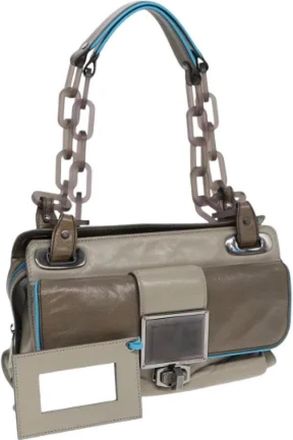 Balenciaga Pre-owned Vintage Schoudertas - Dames - Vintage Schoudertas - Beige - ONE Size - Leer - Vintage