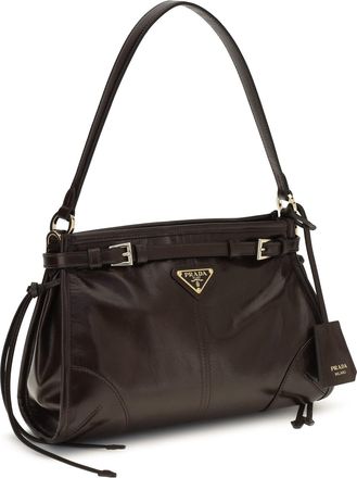 Prada Womens Small Bonnie Handbag Leather Moro N Calf Bos Taurus Handbags Hand Bags