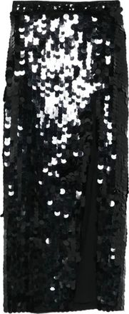 P.A.R.O.S.H. Parosh Zwarte rokken - Dames - Maxi Rokken - Zwart - M - Pailletten - Rokken