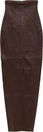 Rick Owens leren lange rok