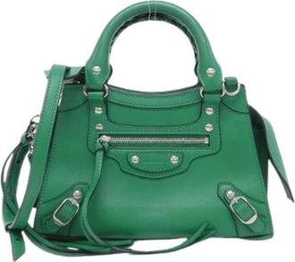 Balenciaga Pre-owned Handbags, female, Green, Size: ONE SIZE Pre-owned Neo Classic City Mini Leather Handbag