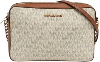 Michael Kors Pre-owned Cross Body Bags, female, Brown, Size: ONE SIZE Pre-owned Coated Canvas Shoulder Bag