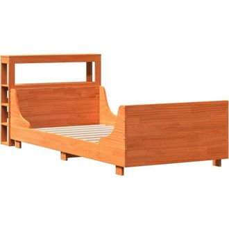 vidaXL Vidaxl - Bed Frame without Mattress Wax Brown 90x200 cm Solid Wood Pine