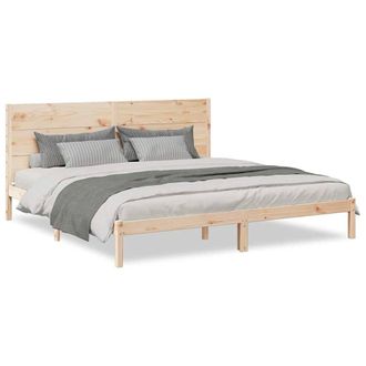 Berkfield Home Extra Long Bed Frame without Mattress 200x220 cm Solid Wood in Light Tan