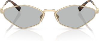 Miu Miu 0mu 56zs Angular Geometric Metal Sunglasses