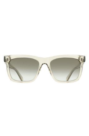 Ferragamo 55mm Gradient Rectangle Sunglasses in Transparent Sage at Nordstrom