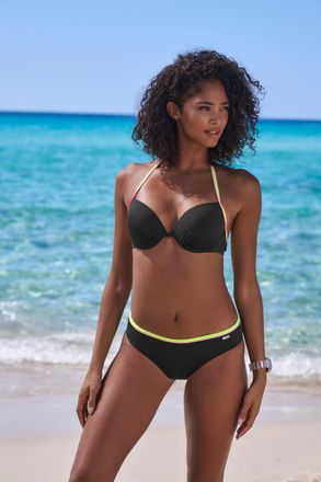 Buffalo Bikini-Hose BUFFALO Pop, Damen, Gr. 36, N-Gr, schwarz (schwarzs), Obermaterial: 83% Polyamid, 17% Elasthan. Futter: 100% Polyester, kontrastfarbene De