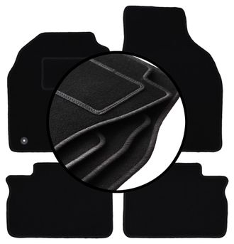 OEM Juego Completo De Alfombrillas De Terciopelo Para: Suzuki Wagon R+ Hatchback (1998-2010)
