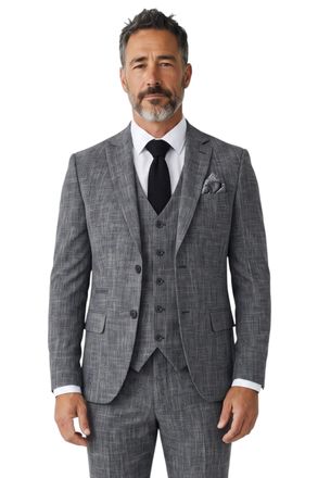 TruClothing Mens Tailored 3-Piece Suit - Classic Formal Style
