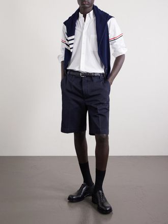Thom Browne Straight-Leg Cotton-Twill Shorts