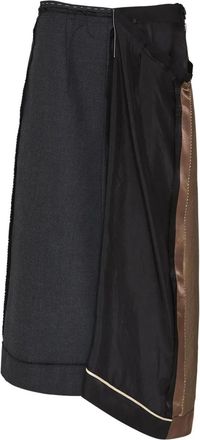 Maison Margiela Gonna con inserti asimmetrici - Grigio