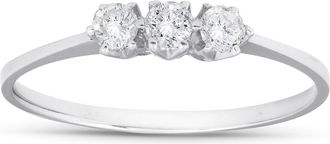 Pompeii3 1/5ct 3-Stone Diamond Promise Ring 14K White Gold