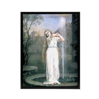 Artery8 Waterhouse Undine Ondine Water Nymph Framed Canvas Wall Art Print | Size: W24 x H32