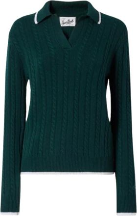 MC2 Saint Barth Truien & Vesten, Dames, Groen, M, V-neck Truien