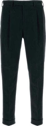 Pantaloni Torino Black Tapered Pleated Pants