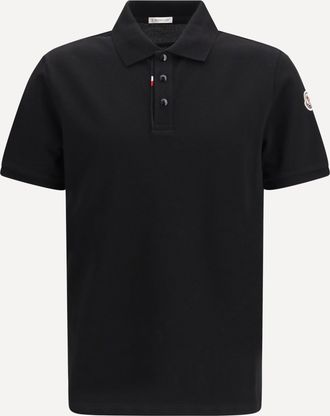 Moncler Polo in piquet di cotone con logo Man S
