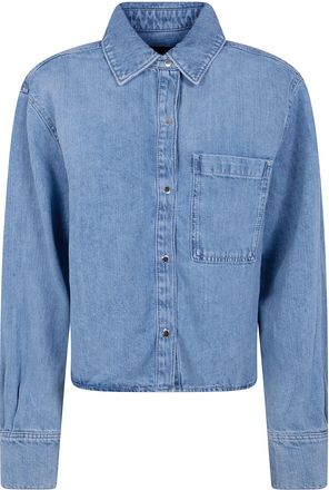7 For All Mankind Cropped Linen Shirt