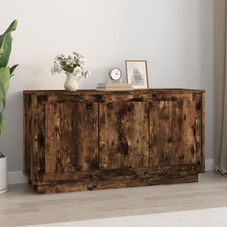 vidaXL Vidaxl - Aparador Madera Contrachapada Roble Ahumado 102x35x55 Cm
