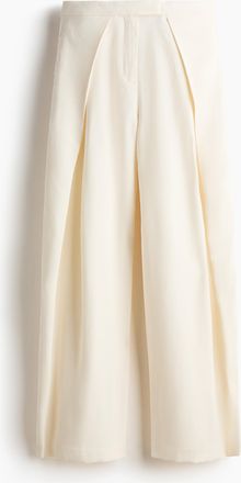 H&M Hose mit Balloon Leg und Wickeldetail - Cremefarben