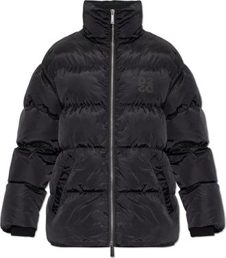 Dsquared2 Ge&iuml;soleerd jack met logoprint - Heren - Winterjassen - Zwart - 4XL - Leer - Jassen