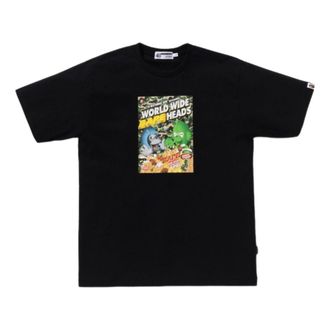 A Bathing Ape Heads Flyer Tee Black 1K70-109-007-BLACK