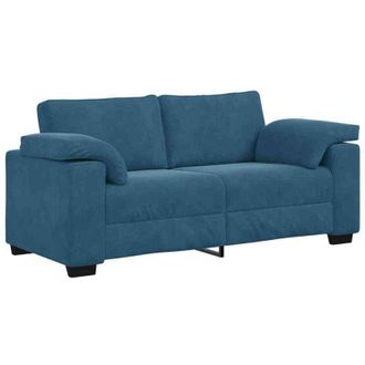 vidaXL Divano Divanetto Blu 140 cm in Velluto - Vidaxl