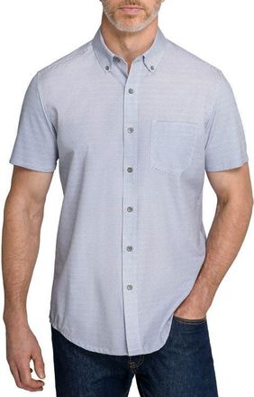 W.R.K Square Reworked Short Sleeve Button-Down Shirt in Grey at Nordstrom, Size Xx-Large
