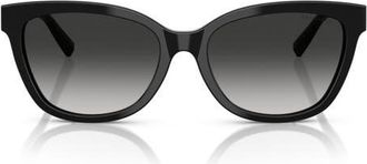 Tiffany & Co. 55mm Gradient Cat Eye Sunglasses in Black/grey Gradient at Nordstrom